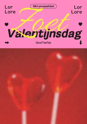 Witte dag in roze en rood