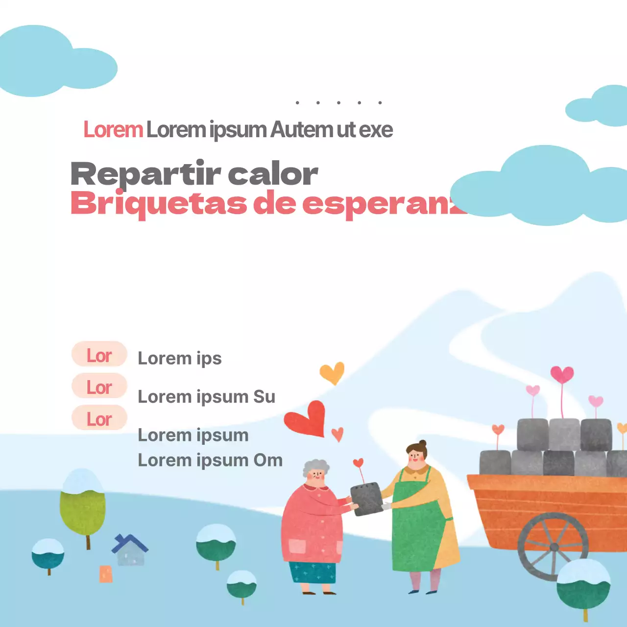 Reparto de briquetas