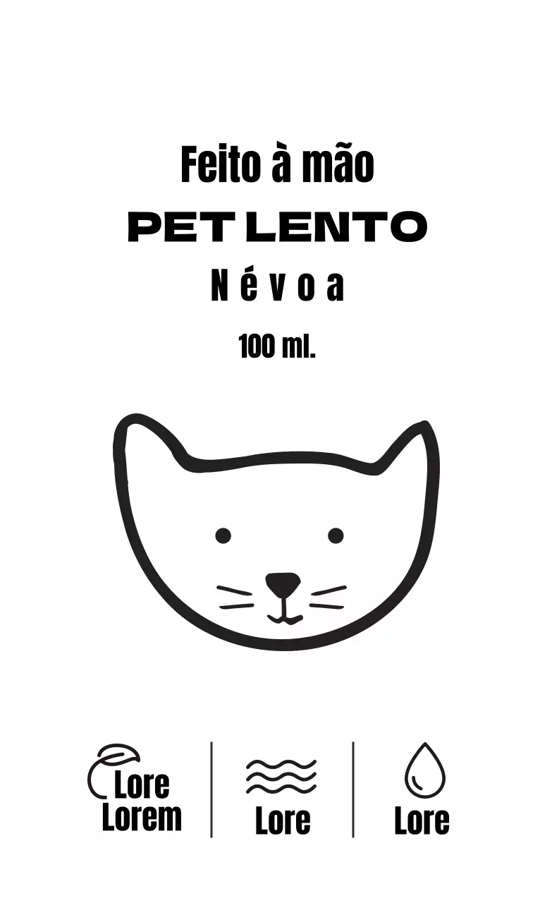 Etiquetas de névoa ilustradas a preto e branco
