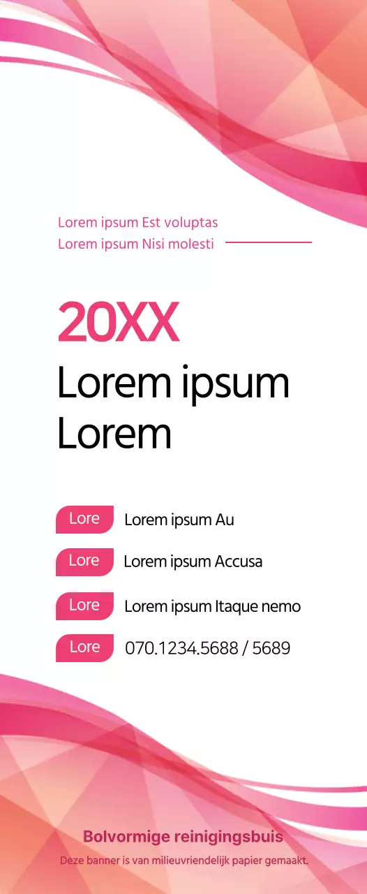 Roze en zwart voor een eenvoudige stijl seminaraankondiging