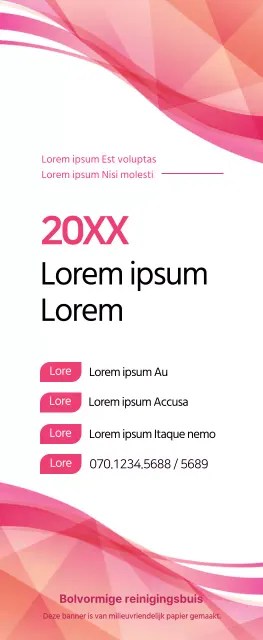 Roze en zwart voor een eenvoudige stijl seminaraankondiging