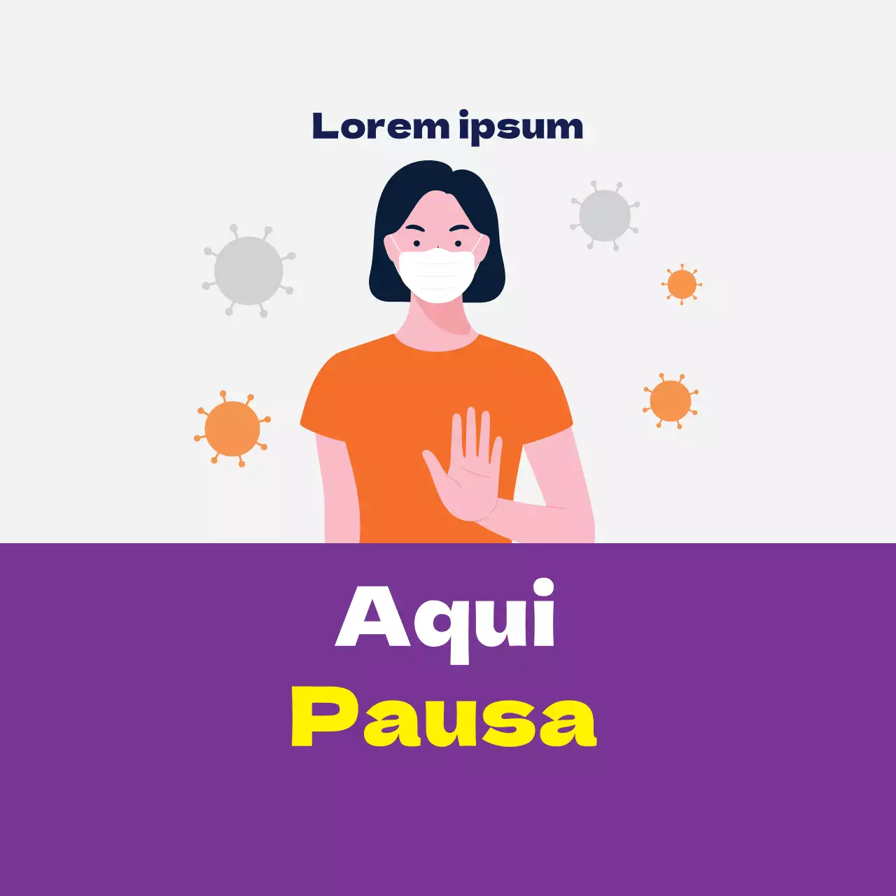 Ilustração púrpura prevenção de coroa pura