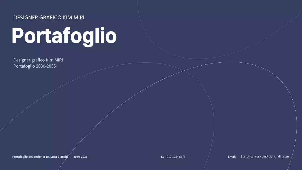 Presentazione del portafoglio per designer in bianco e nero