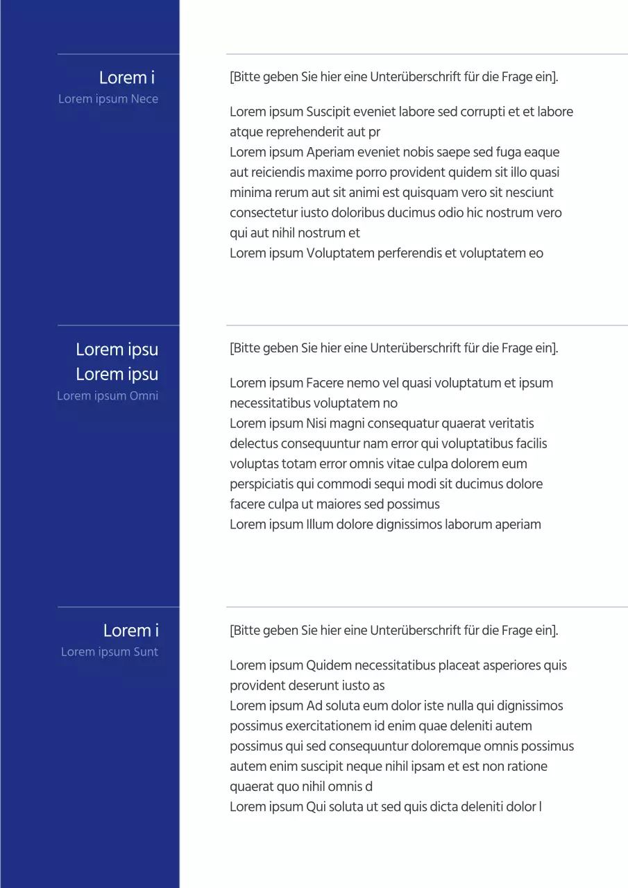 Ein klares und einfaches Anschreiben mit einem blauen Farbschema