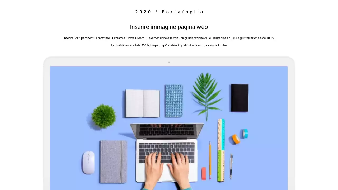 Un portfolio semplice in bianco e nero