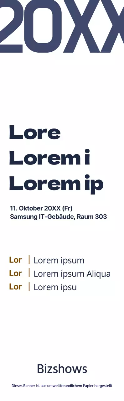 Schlichter Stil in Marineblau und Braun Informationen für die Herbstkonferenz