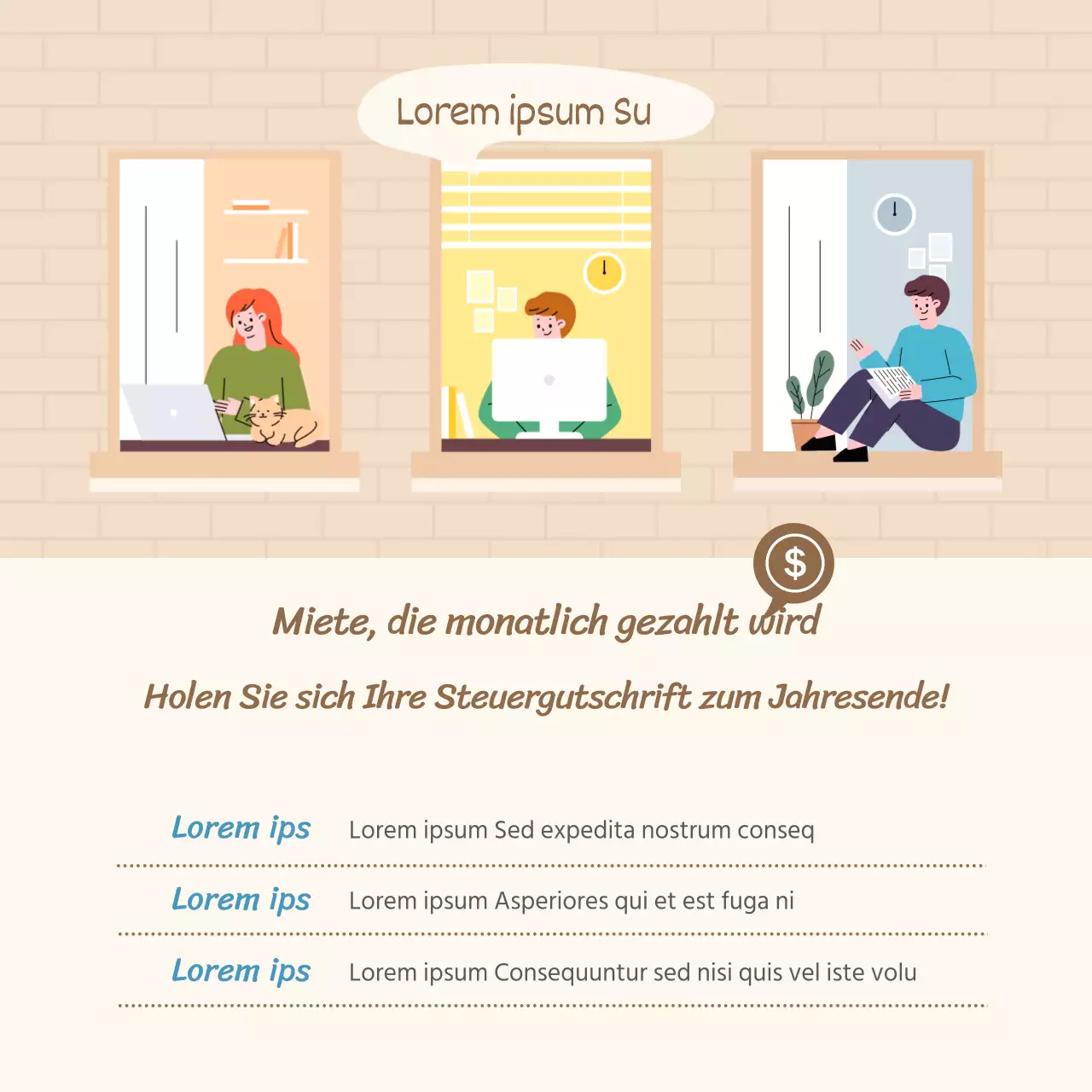 Jahresendabzüge in Beigetönen