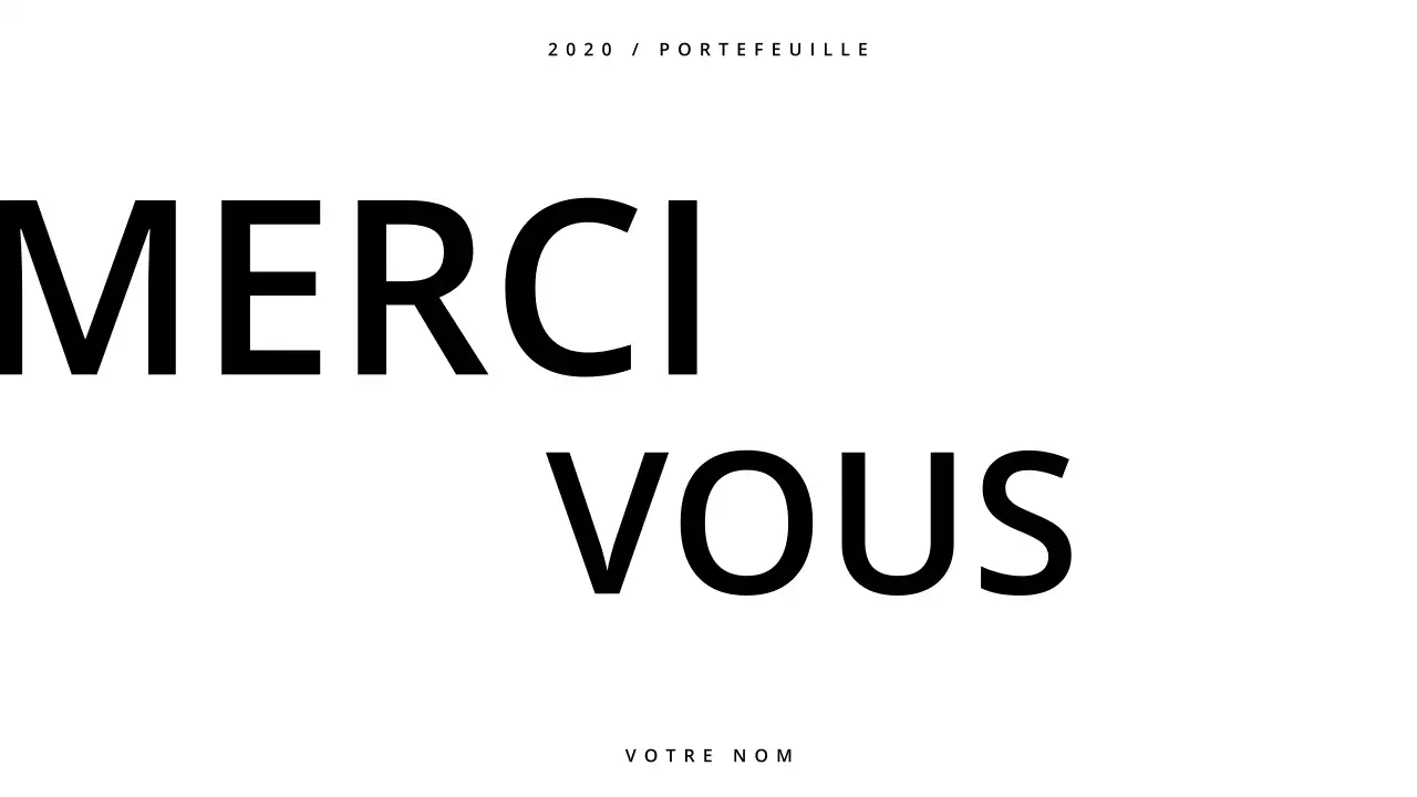 Un portfolio simple en blanc et noir