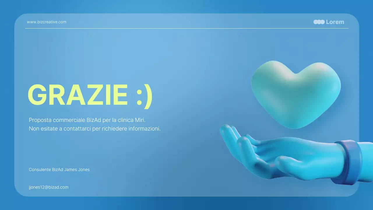 Presentazioni mediche in blu