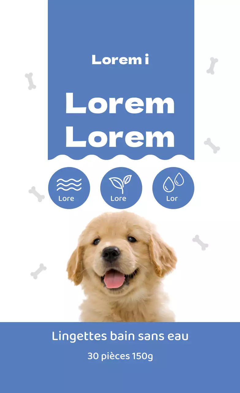 Etiquettes de papier hygiénique bleues et mignonnes