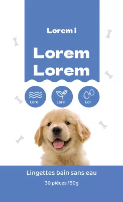 Etiquettes de papier hygiénique bleues et mignonnes