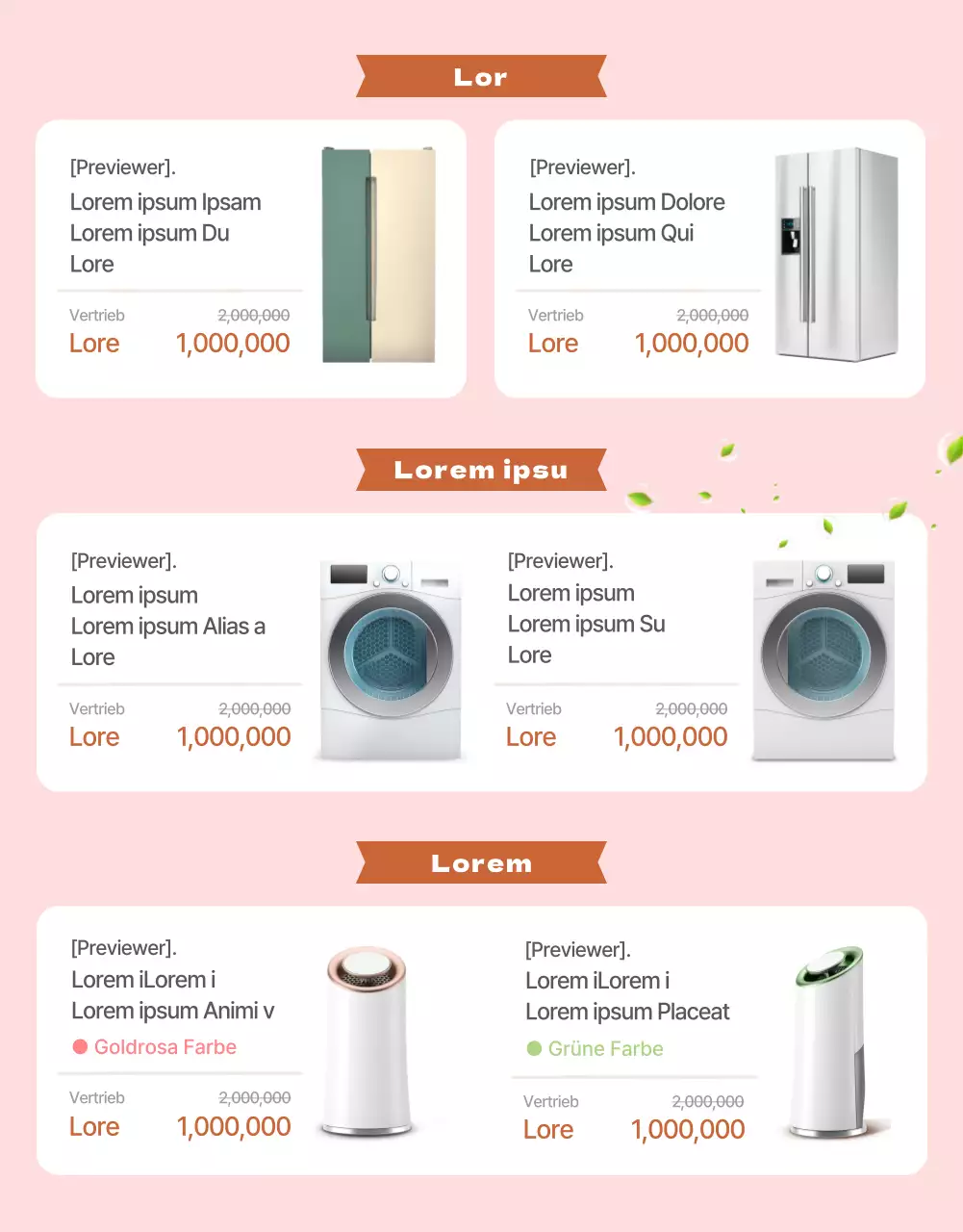 Rosa und hellbeige Geräte Hochzeit Paket Deal