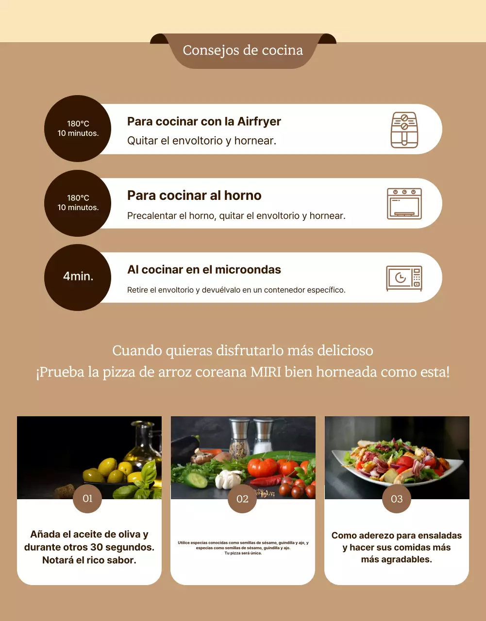 Guía de financiación de la pizza de arroz coreana con ilustraciones en marfil