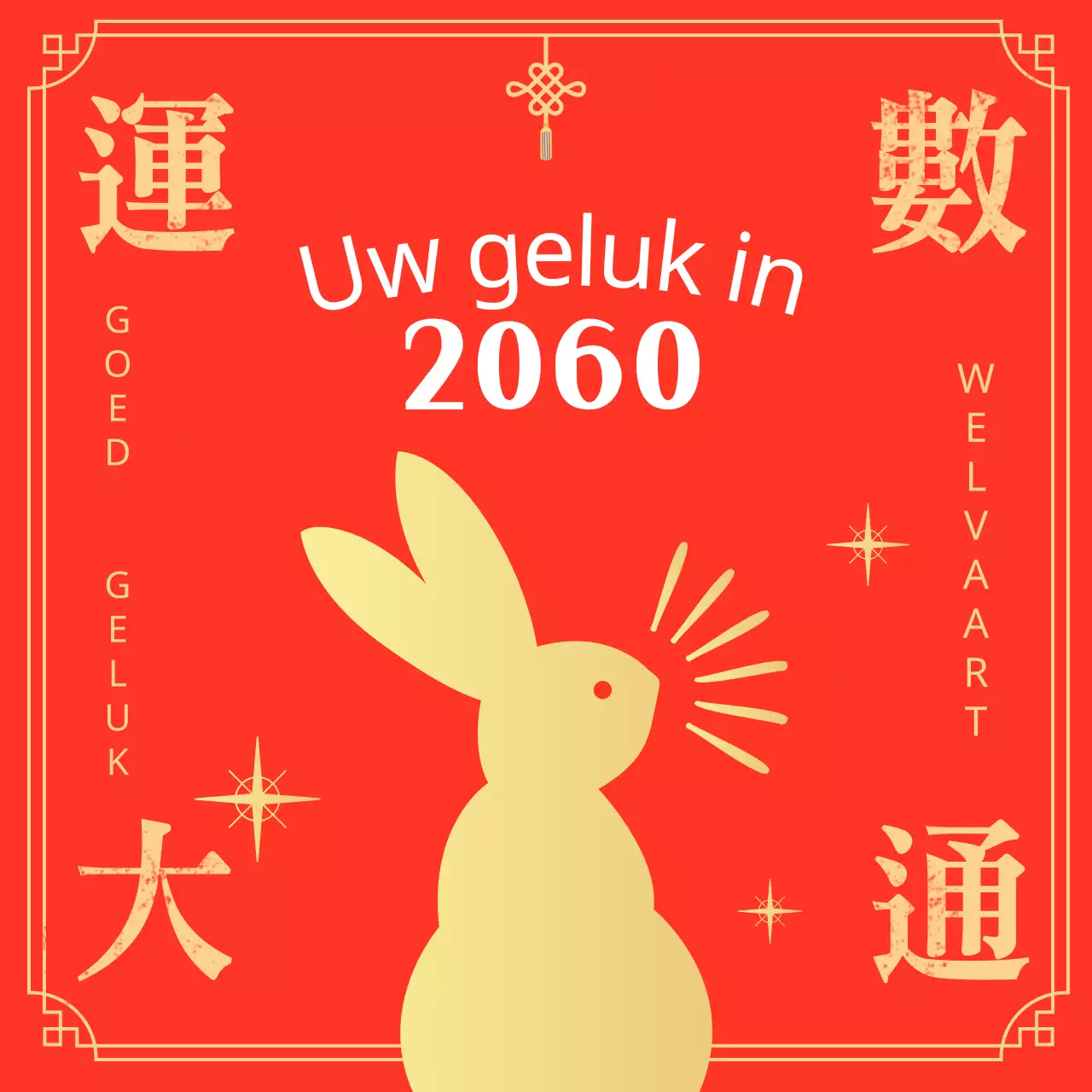 Nieuwjaar waarzeggerij grafiek met een eenvoudig gevoel in rood