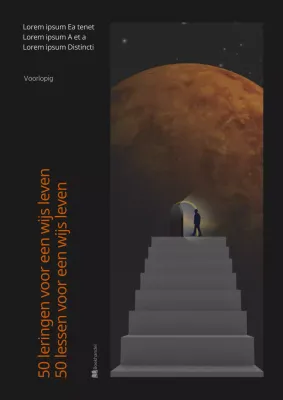 Zwart met oranje humaniora zelfhulpboek omslag