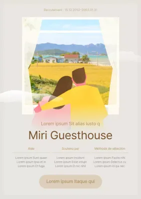 Un mois dans la vie d'un projet de soutien beige et jaune