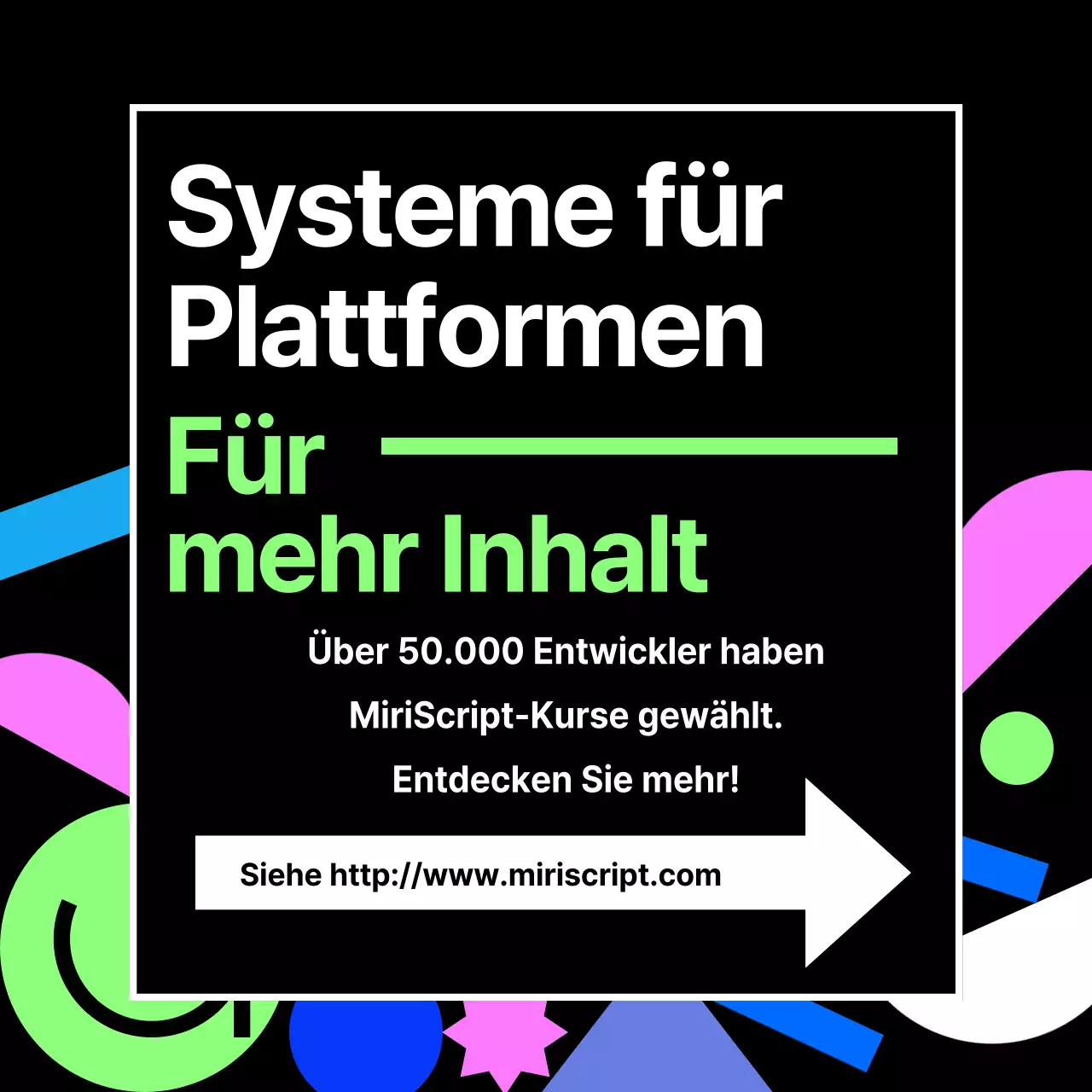 Über den Empfehlungsalgorithmus für schwarze und bunte geometrische Formen