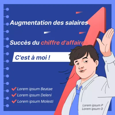 Mettez en avant vos compétences professionnelles en mettant en évidence le texte en bleu et en rouge.