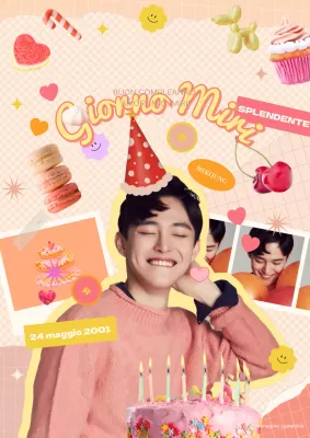 Guida ai caffè di compleanno rosa e gialli