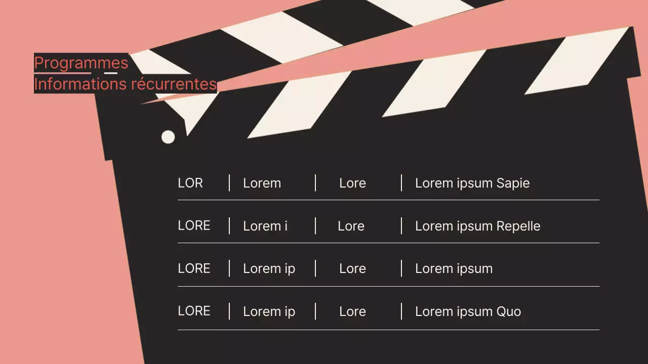 Promouvoir l'école Film Concept en rose et beige vintage