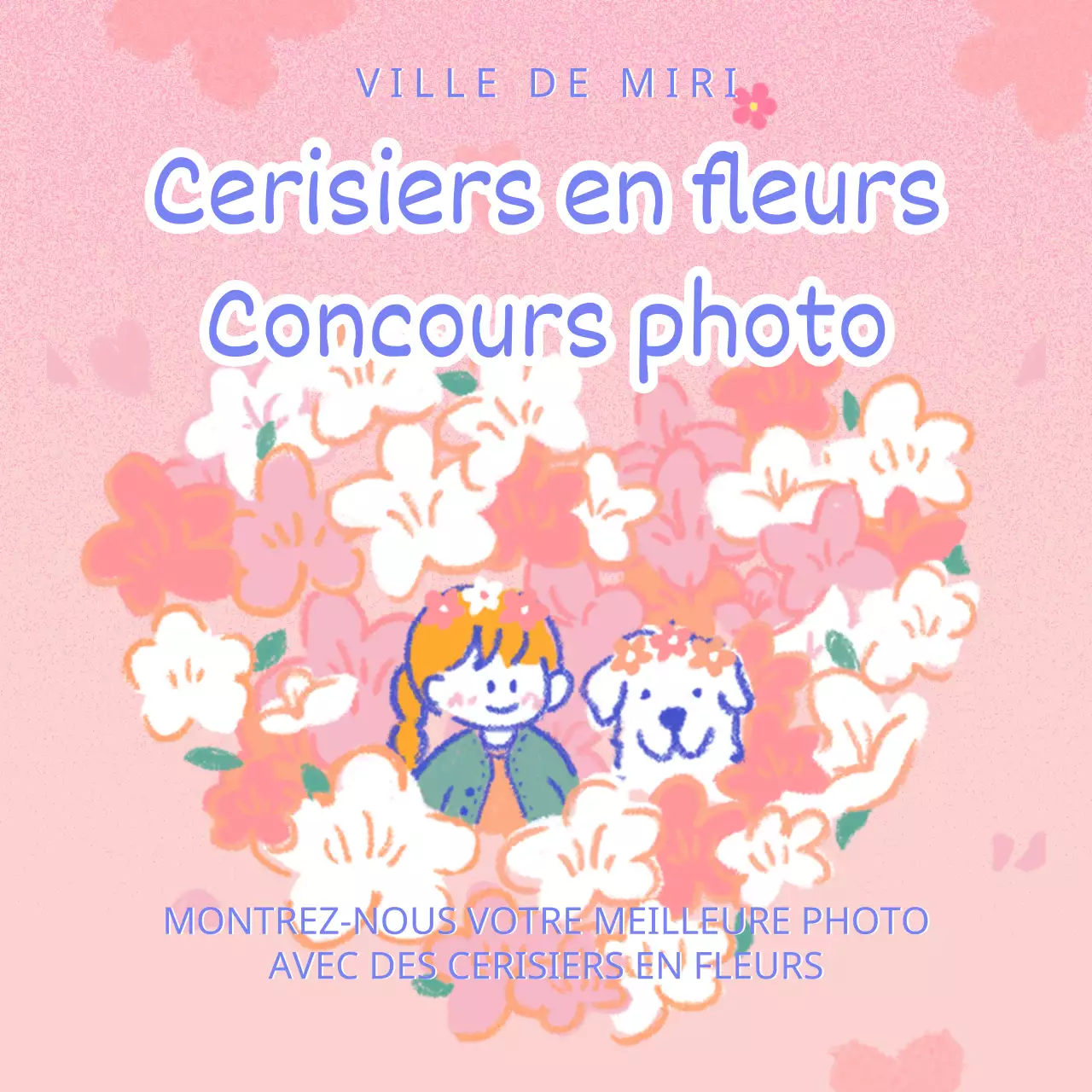 Événement de certification sur le thème des fleurs de cerisier roses