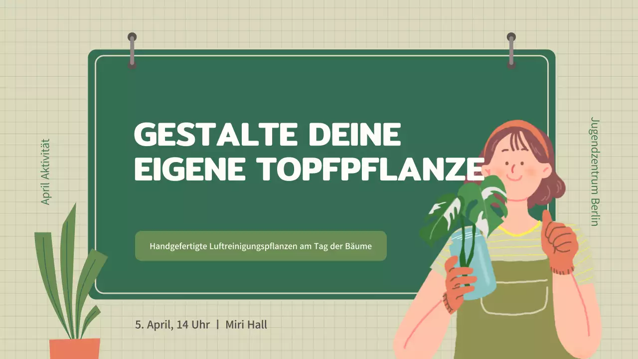 Anbau eines Pflanzgefäßes mit dem abstrakten Skizzenbuchkonzept