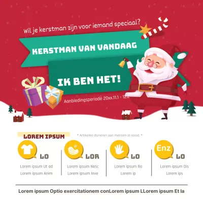 Kerstmannen delen groepen