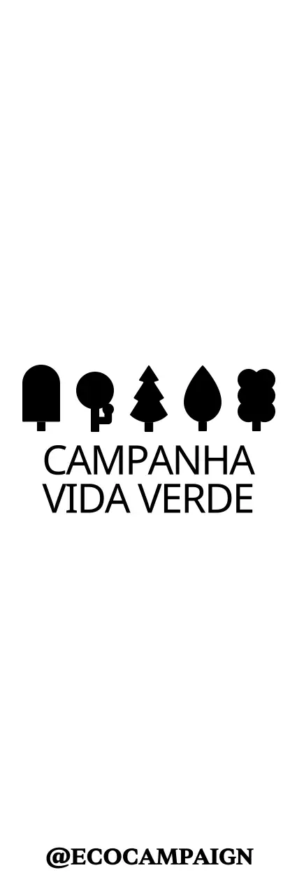 Conceito de ilustração de árvore simples e moderna para promoção da campanha Green Life