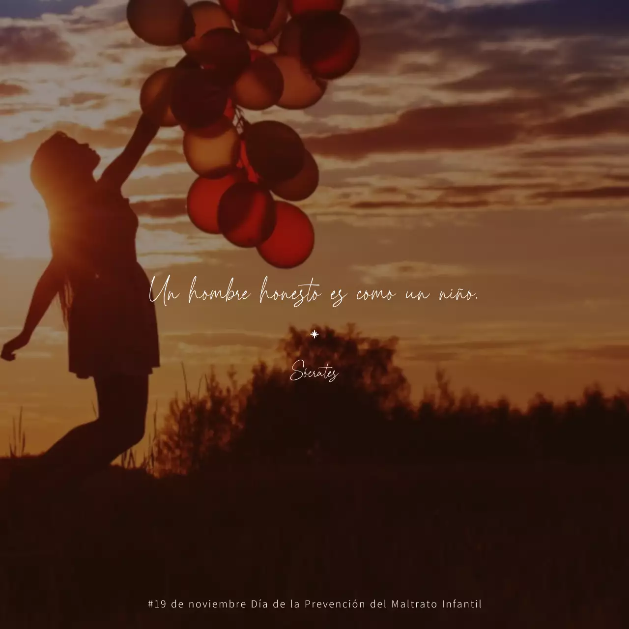 Citas detrás de la foto Concepto: Día de la Prevención del Maltrato Infantil