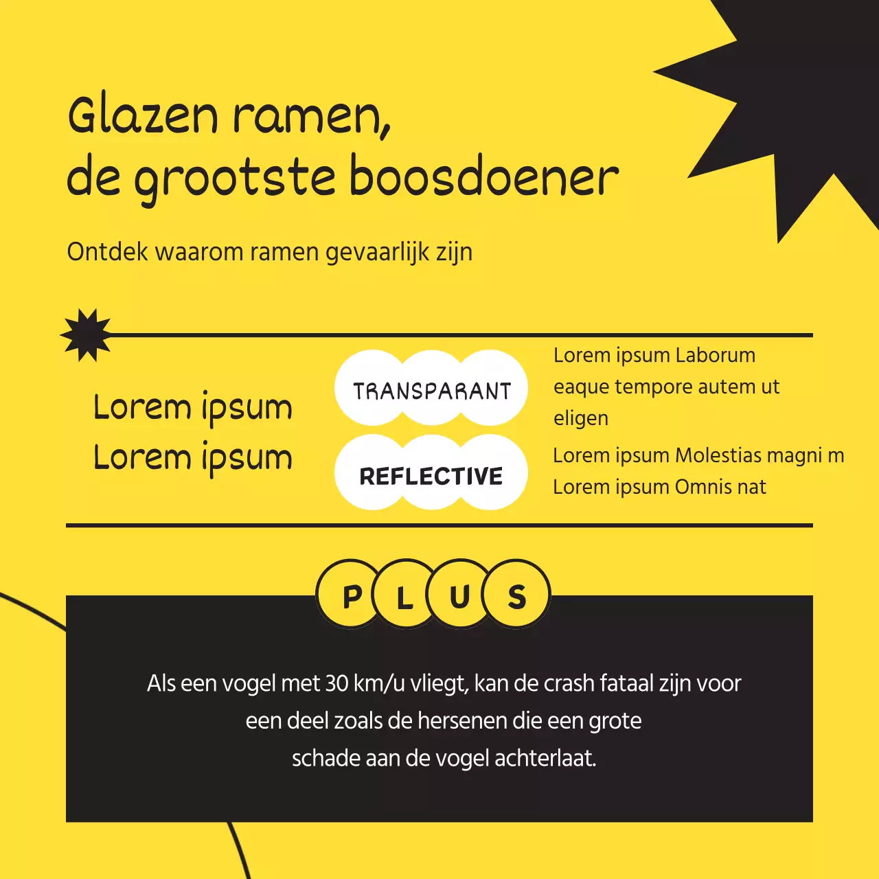 Koop een eenvoudige wilde vogel in zwart en geel