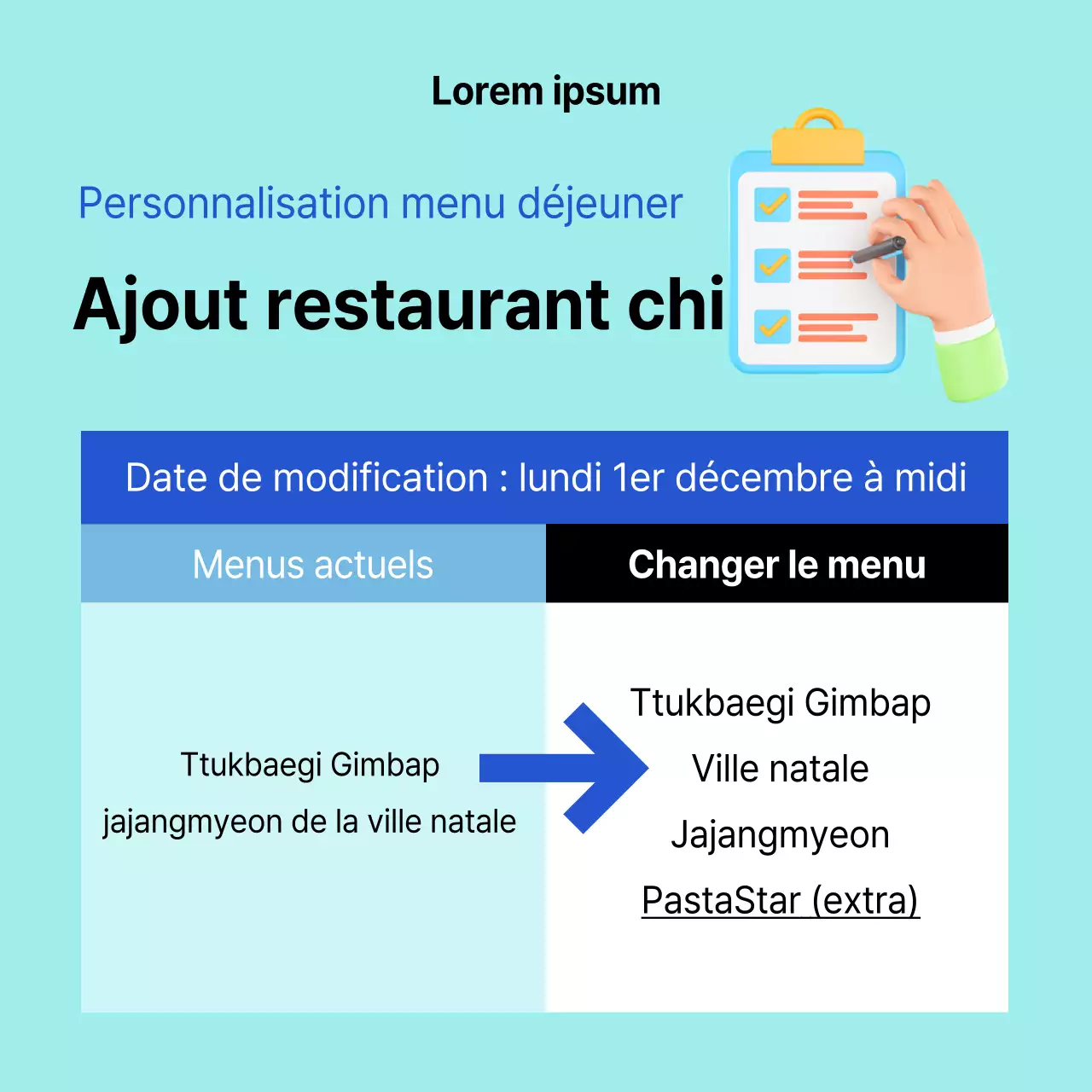 Icône 3D avec des couleurs bleu et bleu clair Amendements au bien-être de l'entreprise