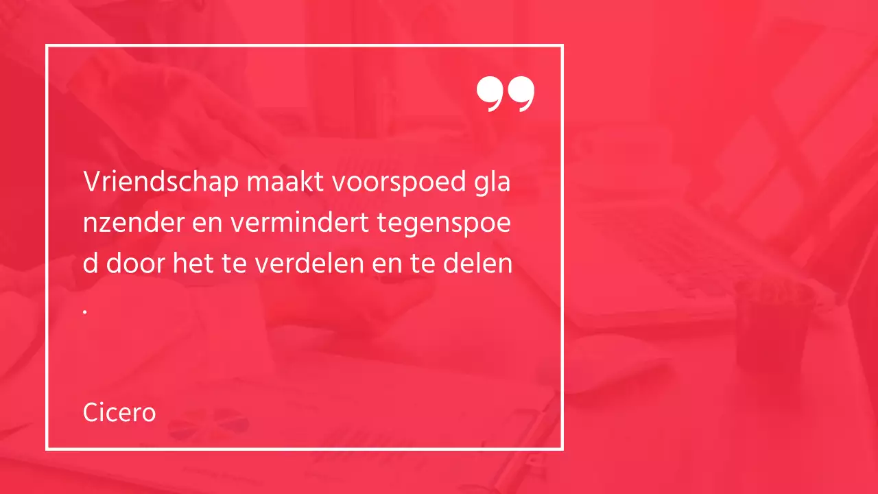 Discussiepresentatie van tekstmarkering en fotolay-out in rood