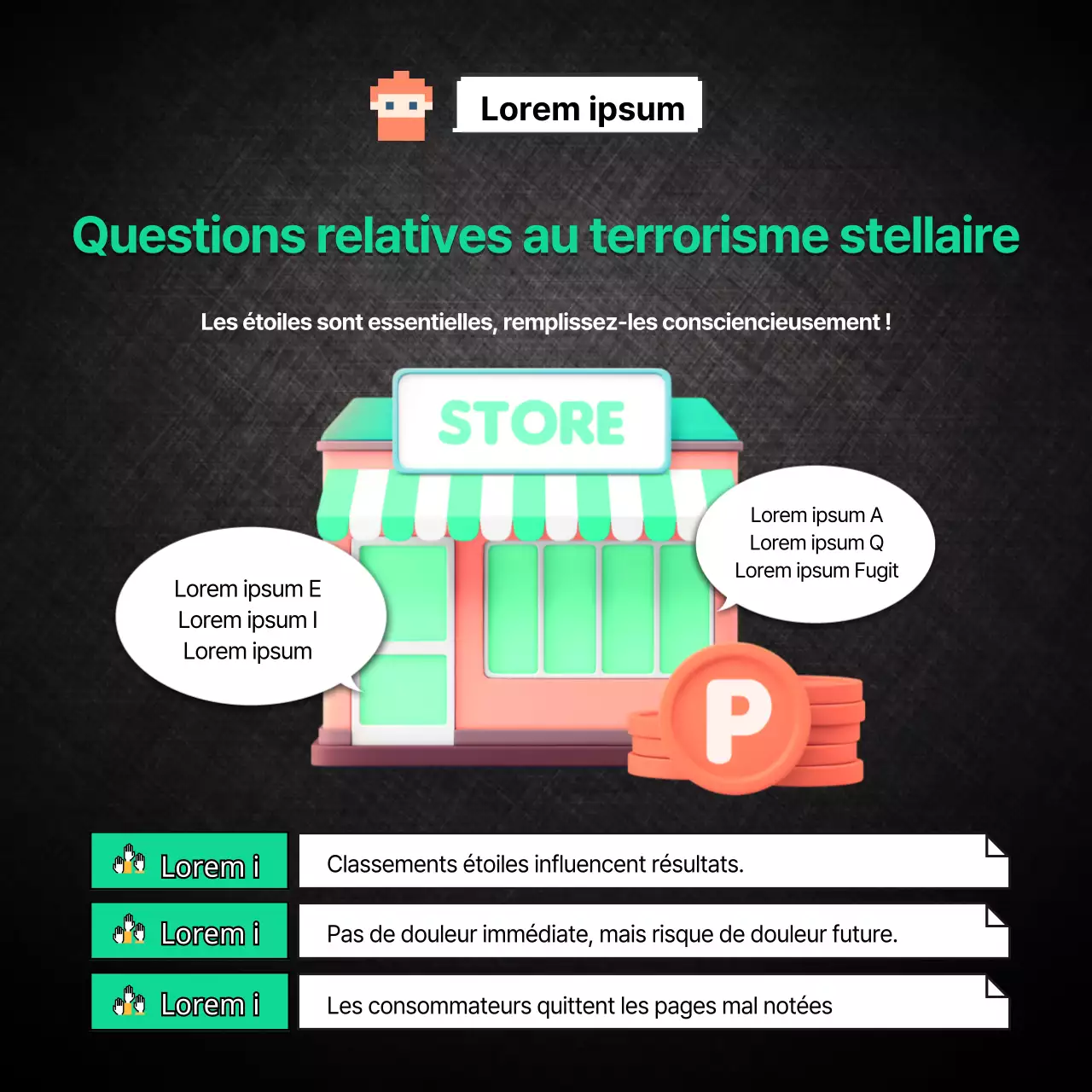 Carte étoilée turquoise et noirenews