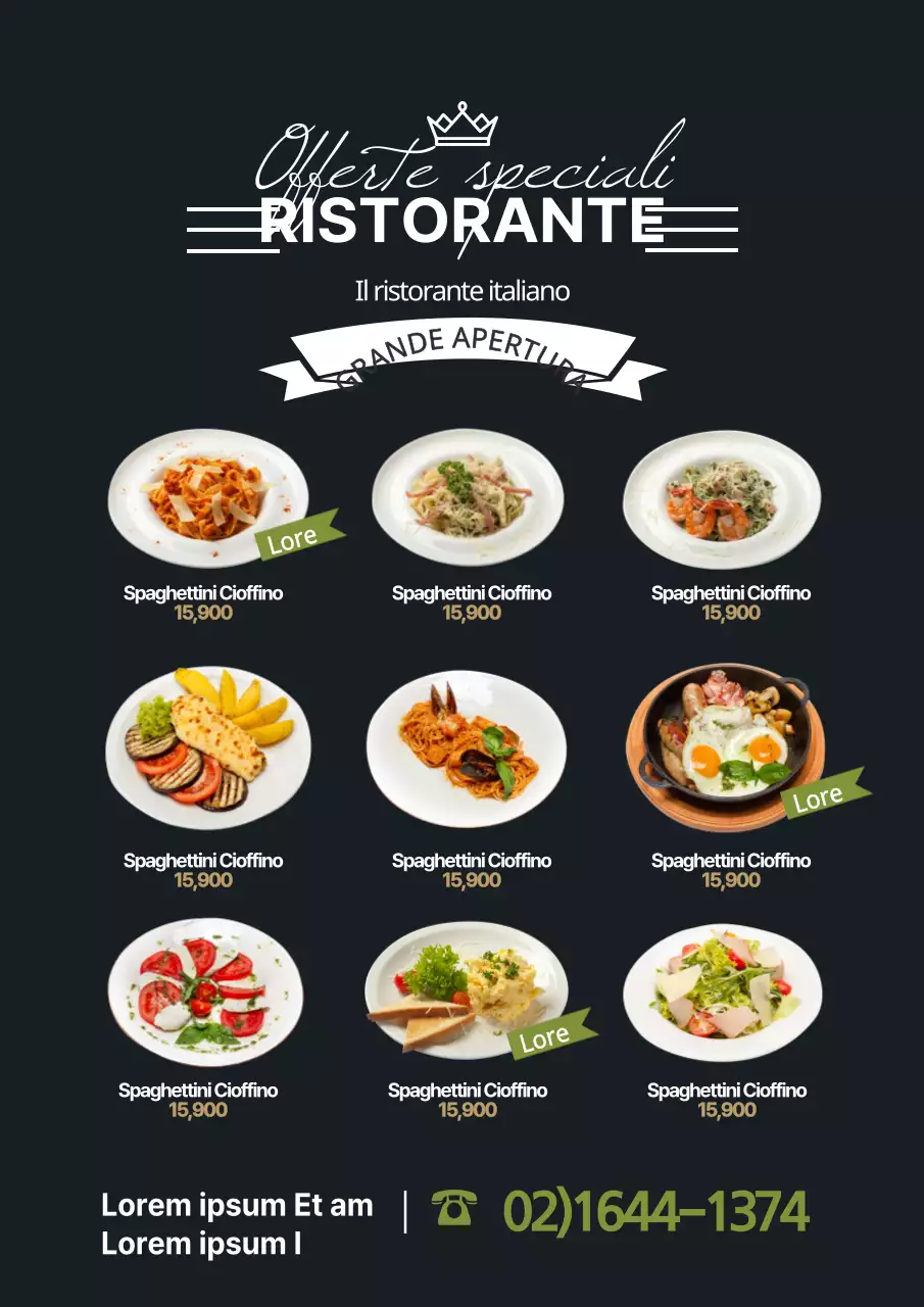 Promuovere menu speciali per i ristoranti