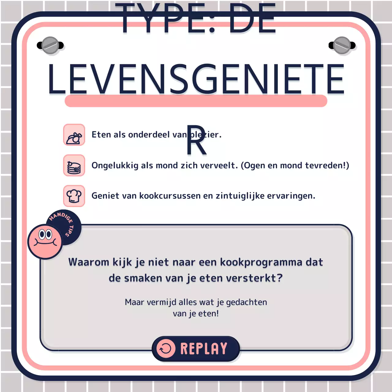 Eenvoudige tekstgestuurde quiztest in roze mauve navy