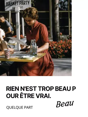 Marchandise simple avec texte noir et photos d'époque