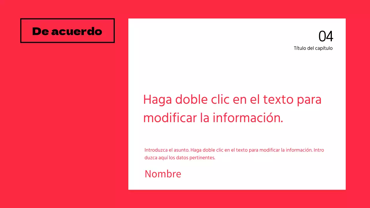 Presentación del debate sobre el resaltado del texto y la disposición de las fotos en rojo