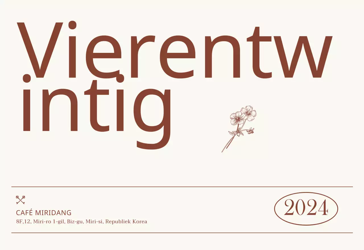 Emotionele fotolay-out voor café in beige en bruin