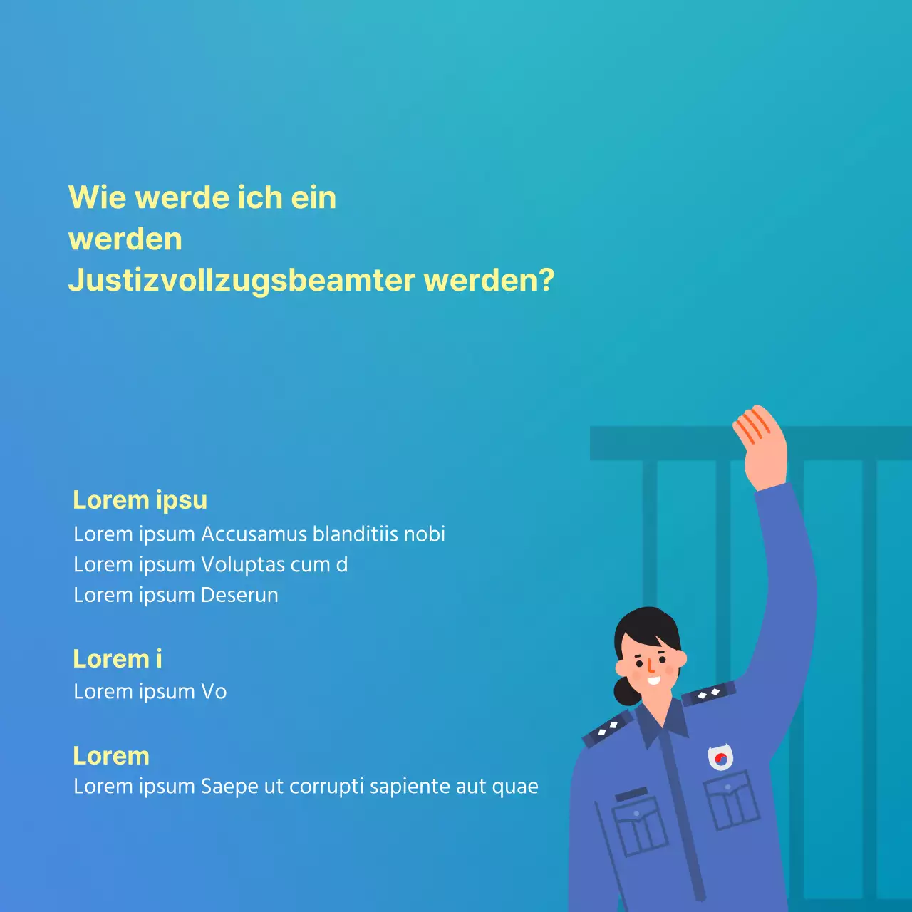 Über Justizvollzugsbeamte in Blau