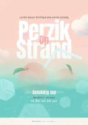 Coole nieuwe drankpromotie met roze en muntachtig fruit