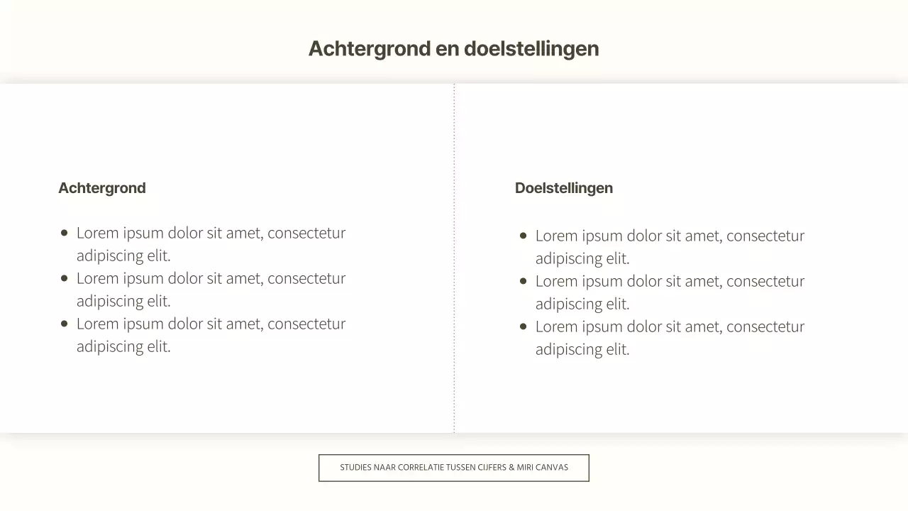 Een gebroken witte, opgeruimde, minimalistische basispresentatie op papier