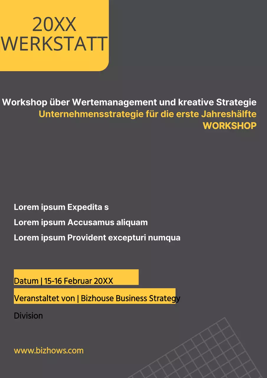 Workshops im ersten Halbjahr