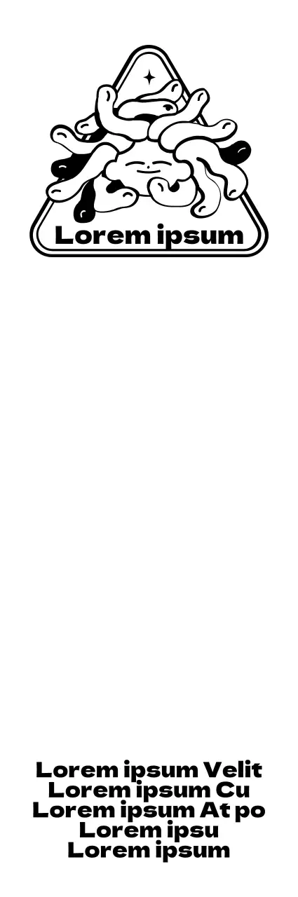 Logo mignon et branché de l'emblème de la Méduse pour les produits personnalisés