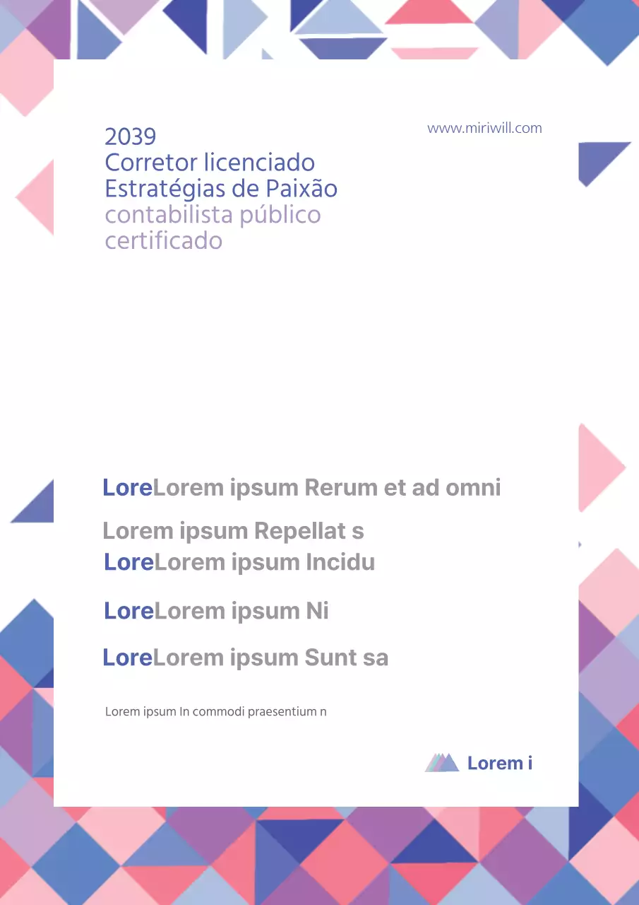 Promova o encontro do seu fundador decorado com várias formas em azul e roxo
