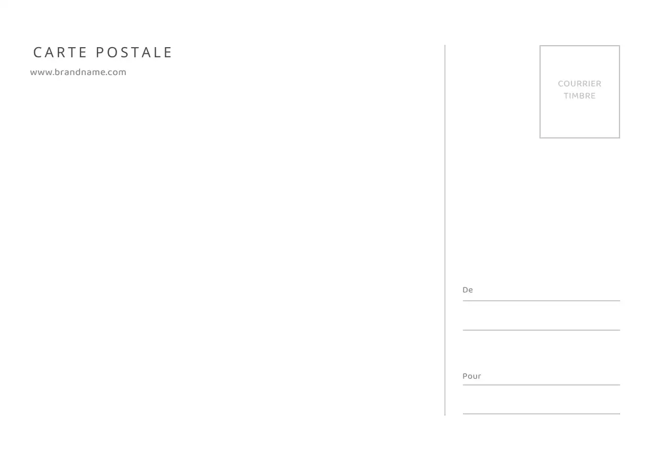 Carte postale avec photo simple