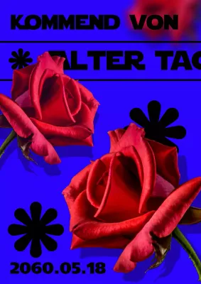 Ein Leitfaden zum Valentinstag mit einem kühnen Rosenkonzept in Blau und Rot