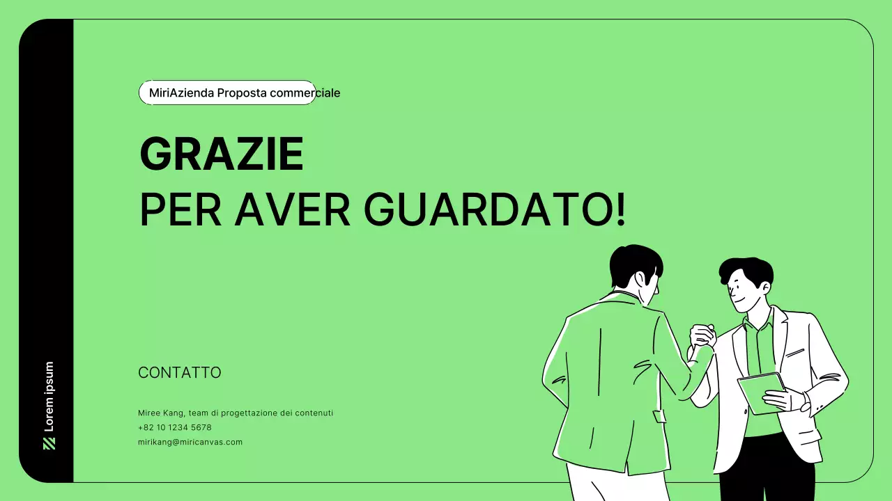 Illustrazione aziendale con linee semplici in verde