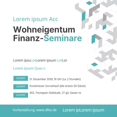 Seminar zur Finanzierung von Wohneigentum