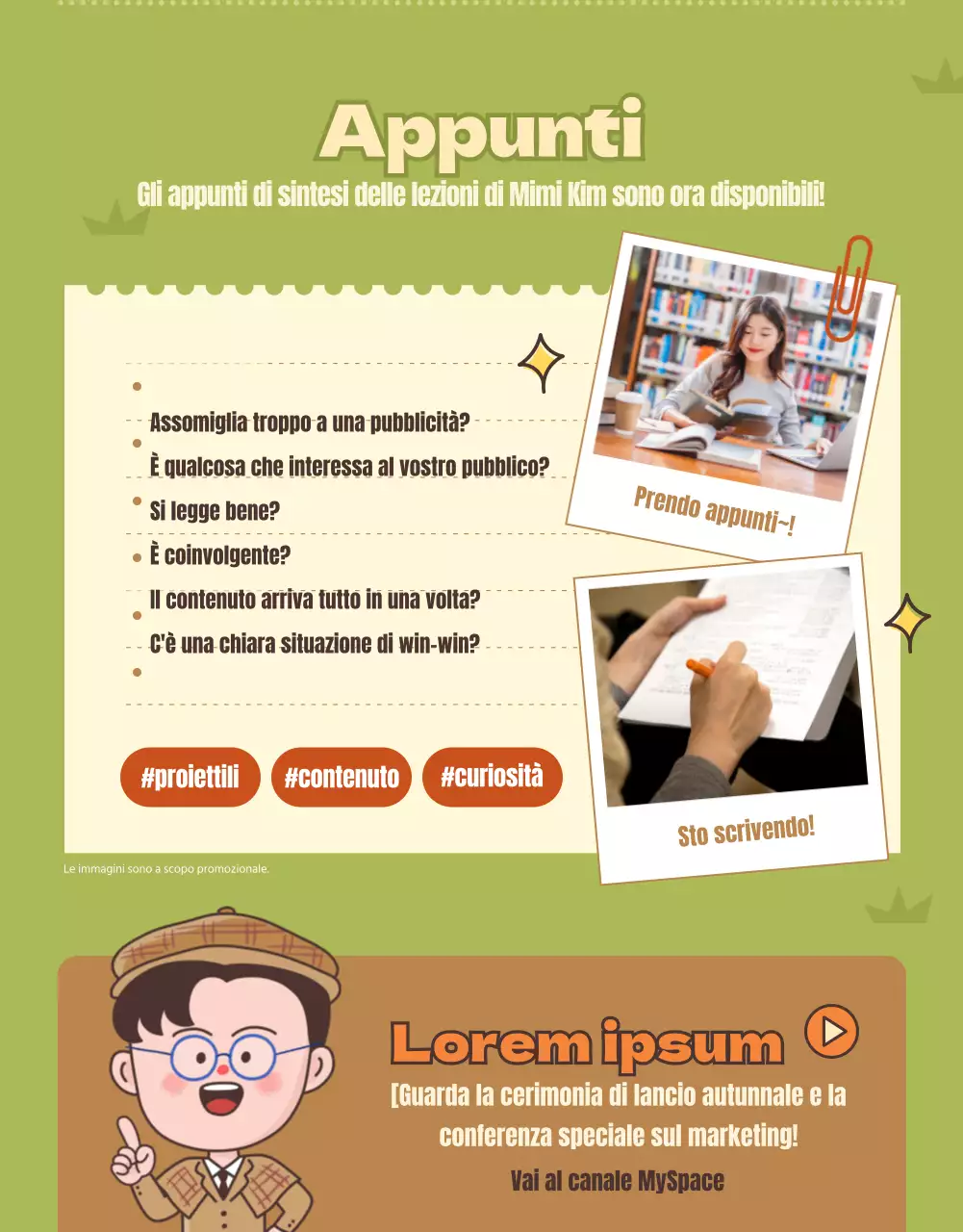 Il lancio dei simpatici sostenitori MyriFriends marroni e gialli