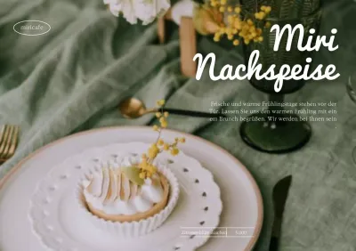 Desserts mit einem warmen Frühlingsthema